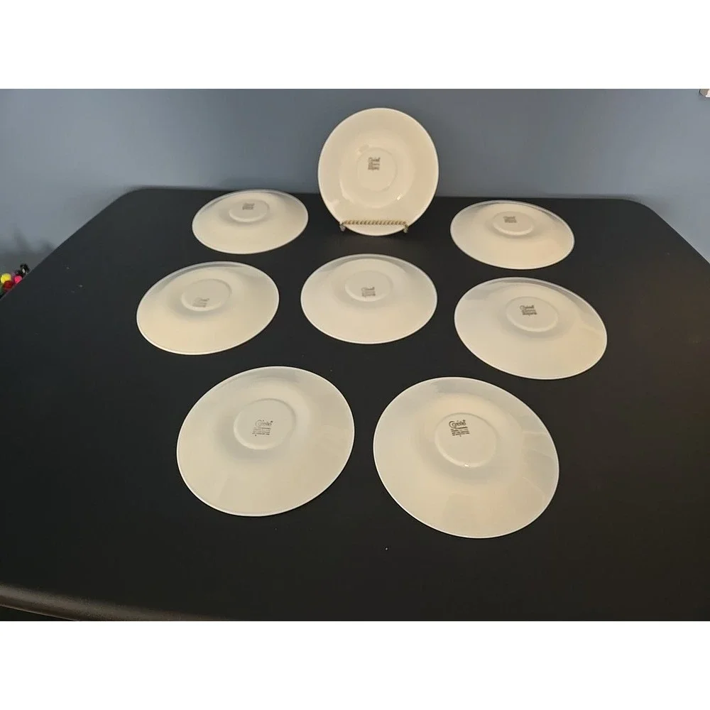 Corelle Indian Summer Saucers‎ Ginger Brown Band Corning 6
